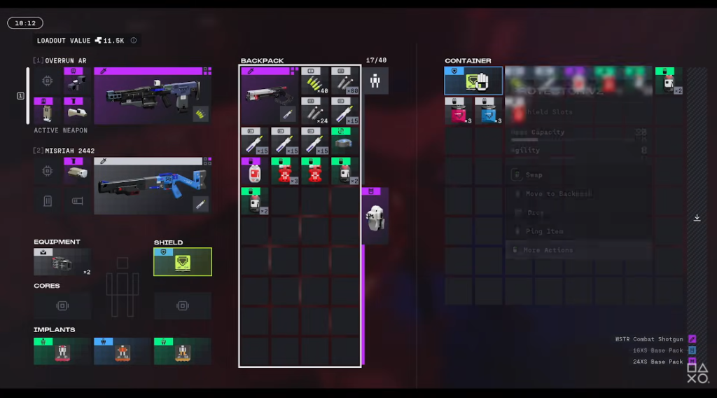Marathon loot credits farming inventory interface extraction rewards screen
