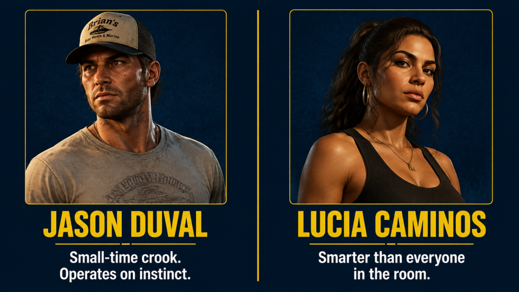 GTA 6 characters Jason Duval and Lucia Caminos protagonist comparison character profile backstory