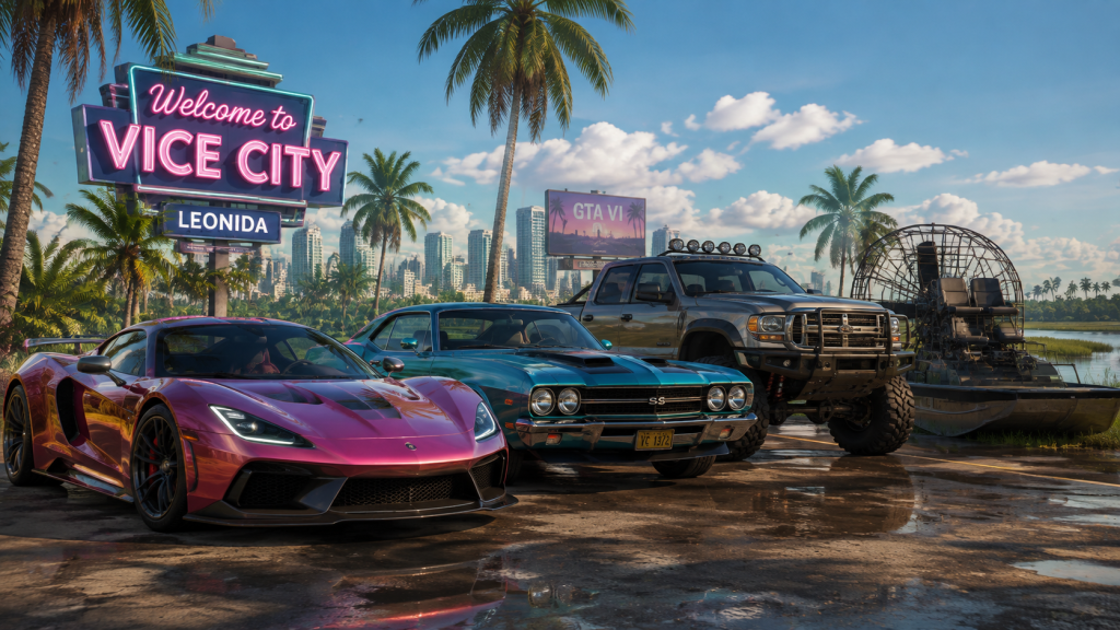 GTA 6 cars spotted in the trailers, including sports cars, muscle cars and boats