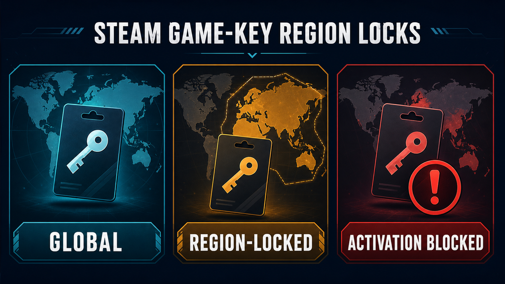 Steam region locked keys: global, region-locked, and activation blocked
